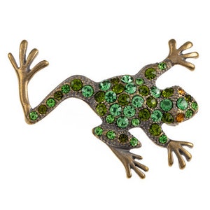 Boomkikker Rhinestone broche hanger-vintage stijl PIN of ketting