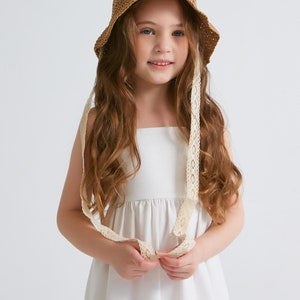 Girls Summer Dress, Boho Baby Linen Sundress, Linen Summer Baby Dress image 4