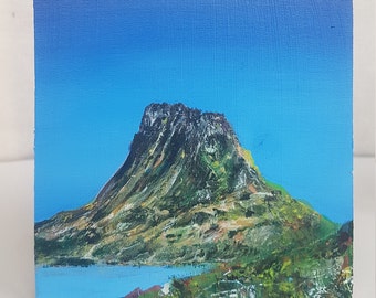Stac Pollaidh - Original acrylic painting of Scottish landscape on wooden panel