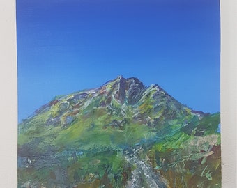 Ben Lui - Original acrylic painting of Scottish landscape on wooden panel