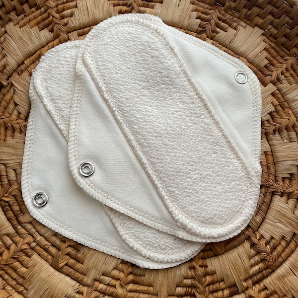 Organic Cotton Reusable Pads | Winged Snaps Pantyliners