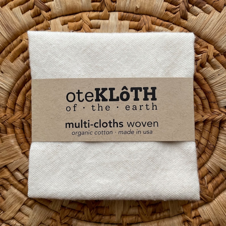 Organic Cotton Handkerchief, Eco-Friendly Gift for Him, Reusable, Zero-Waste, Made in USA Woven