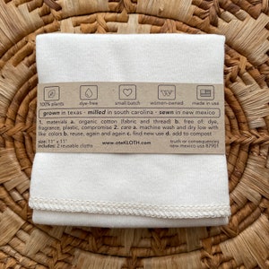 Organic Cotton Handkerchief, Eco-Friendly Gift for Him, Reusable, Zero-Waste, Made in USA image 5