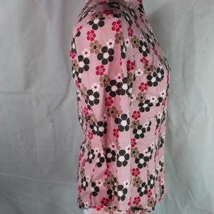 Vintage 90s Ben Sherman shirt daisy all over print long sleeve Small fitted image 11