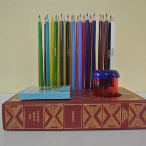 Art Supply Caddy, Desk Set, Teacher Gift, Artist Gift, Child Gift