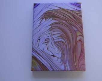 Original Fluid Acrylic Art, Abstract, Purple, Pink