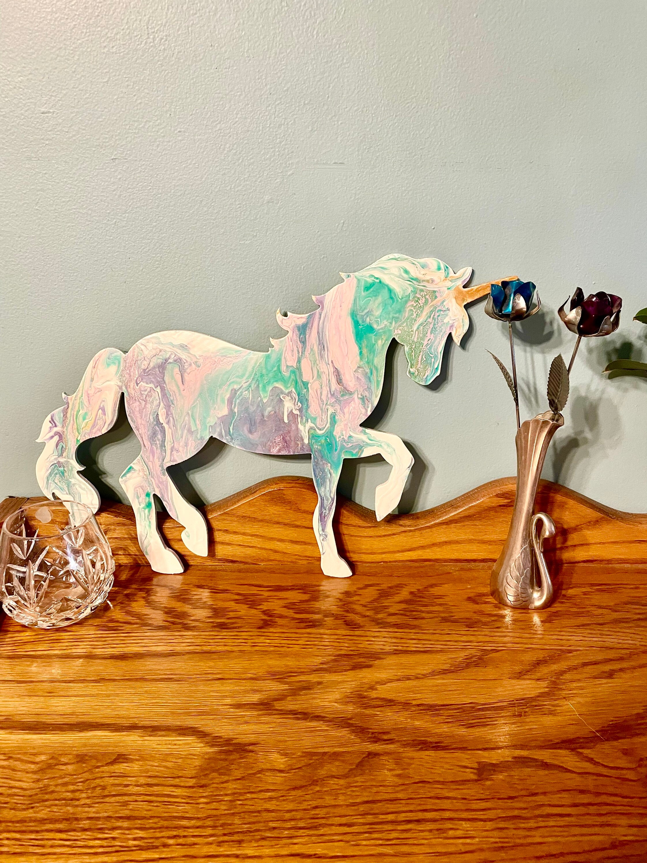 Unicorn Wall Art Original Handpainted Decor Etsy UK