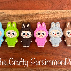 2D Silicone Labubu Focal Bead: DIY Pens, Keychains & Crafts