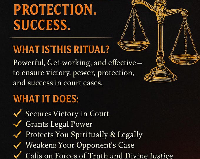 COURT CASE DOMINION Ritual - Victory. Power. Protection. Success.