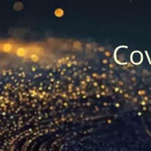 May include: A dark blue background with a swirling pattern of gold glitter. The text "Coven Of Light" is in white text with the words "Metaphysical Gifts Au" in smaller white text below.