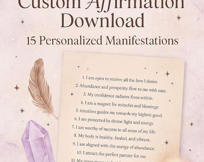 Custom Manifestation Affirmations – 15 Powerful Personalized Affirmations Aligned to YOUR Desires
