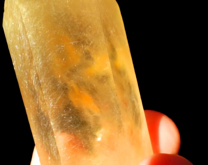 Rare Natural Yellow Rutile Quartz - Terminated Point - Pre Owned by Master David as his practicing of Metaphysical ceremonies and healing
