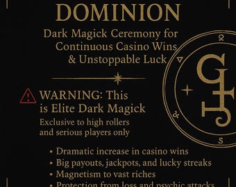 RITUAL Of FORTUNE'S DOMINION / Elite Dark Magic Spell for High Rollers • Casino Winning Streaks • Extreme Luck Ritual