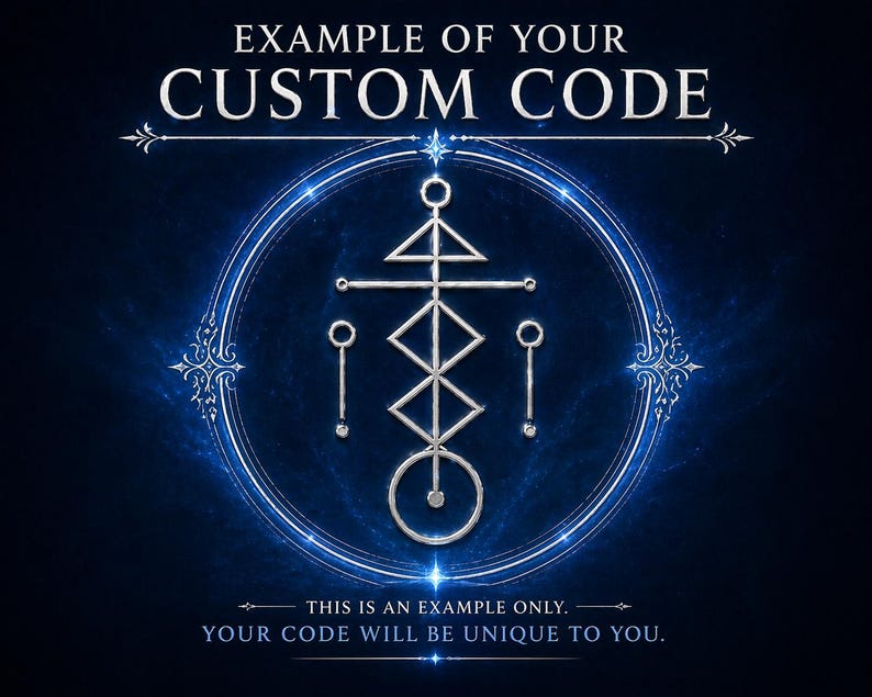 Custom Wealth Code and Money Sigil for Income Increase, Business Growth and Financial Opportunity Activation