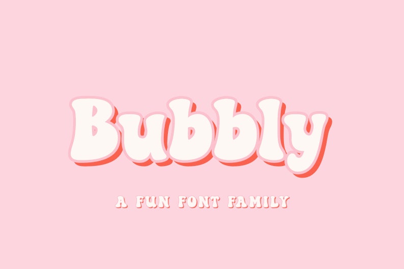 Bubbly Font Serif Font Display Font Logo Font Handwriting Etsy