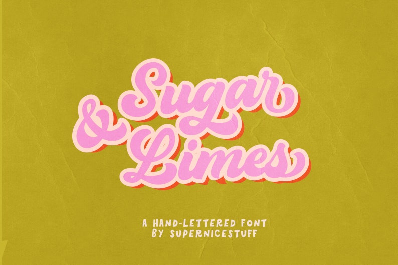 Sugar&Limes Font Trio Serif Font, Display Font, Logo Font, Handwriting Font, Playful Font, Fun Font, 3d Font, Fun Font, Swash Font 