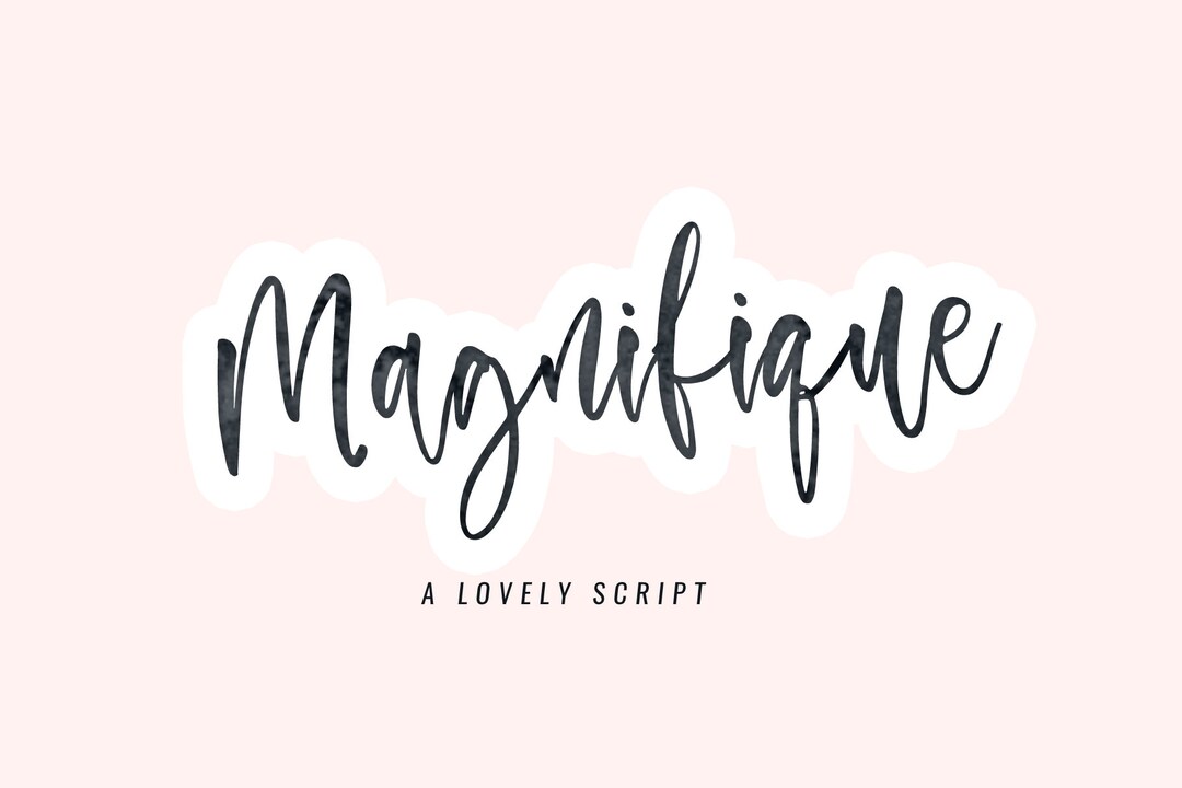 Magnifique Script Magnifique Handwritten Font Calligraphy Font Signature Font - Etsy UK
