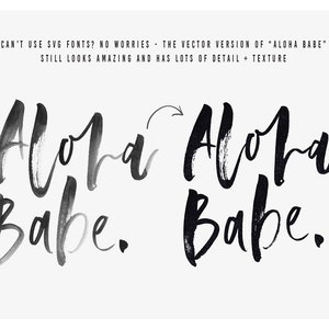 Aloha Babe Handwritten SVG Font Calligraphy Font Signature - Etsy