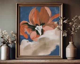 Moody Wall Art Dark Moody Art Wildflower Floral Botanical Illustrations
