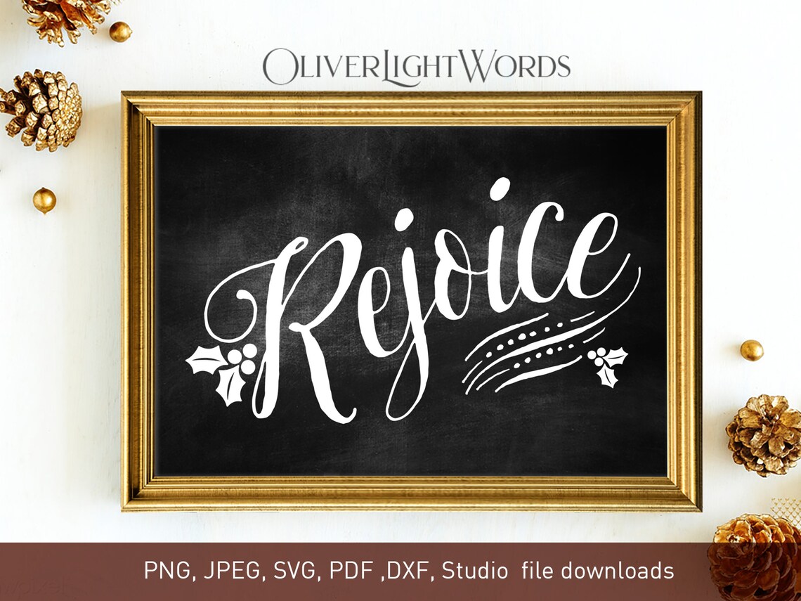 Rejoice Svg. Rejoice Sign. Christmas Svg Cut File. Rustic Etsy Singapore