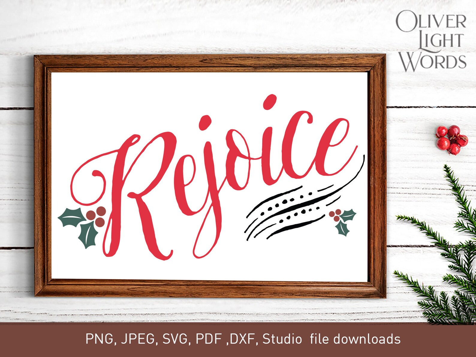 Rejoice Svg. Rejoice Sign. Christmas Svg Cut File. Rustic Etsy