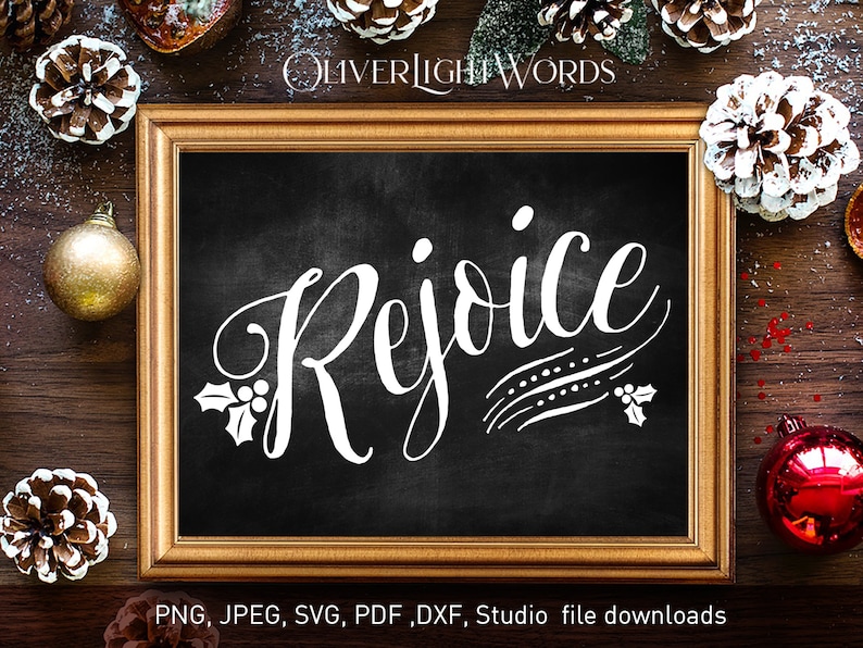 Rejoice Svg. Rejoice Sign. Christmas Svg Cut File. Rustic Etsy Singapore
