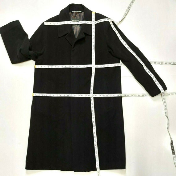Vintage Wellington Wool Cashmere Coat Size 52 Bla… - image 6
