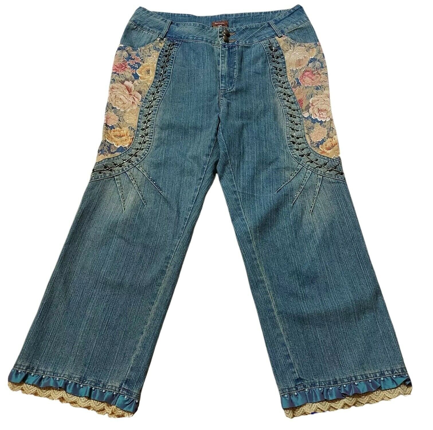JEANS WITH DECORATIVE HEMS main image 1