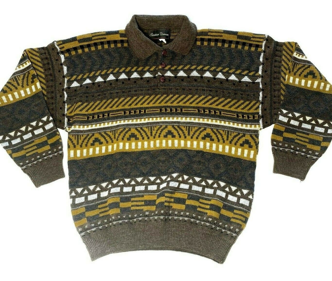 Vintage 90s Christian Dumas Cardigan Sweater Size L Multicolor - Etsy ...