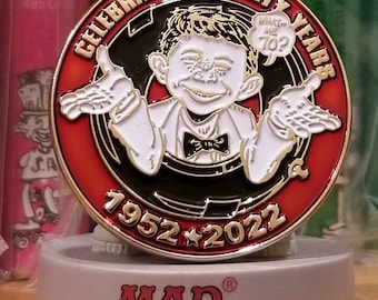 MAD Magazine Alfred E. Neuman 70th Anniversary Collectible Coin - Etsy