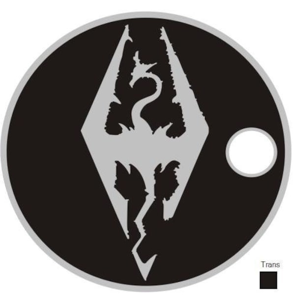 Skyrim Video Game Dragon Pathtag Coin X-Box Play Station Geocoin Geocache Metal