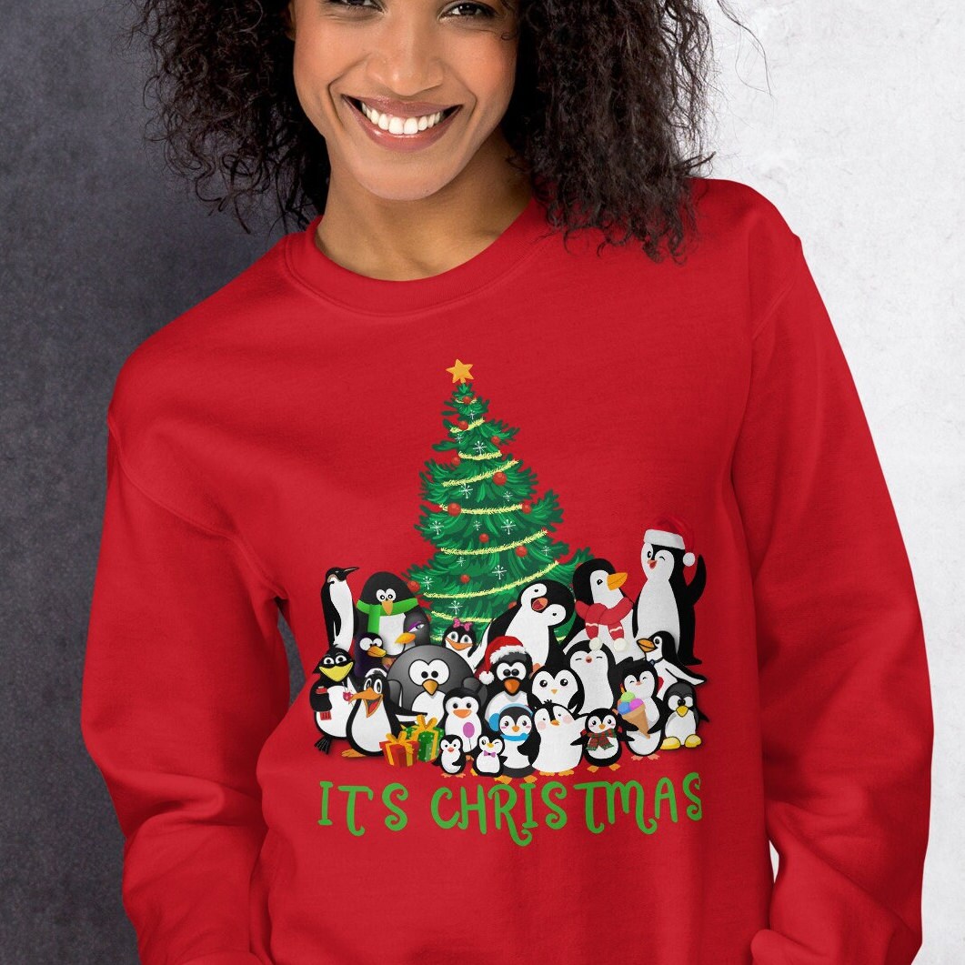 Family Penguin Christmas Party Photo Pose by the Christmas - Etsy