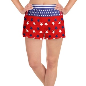 Fourth of July Shorts.  American Flag Shorts, Stars and Stripes Women's Athletic Short Shorts. USA Flag Gym Shorts. 4th of July Outfit.