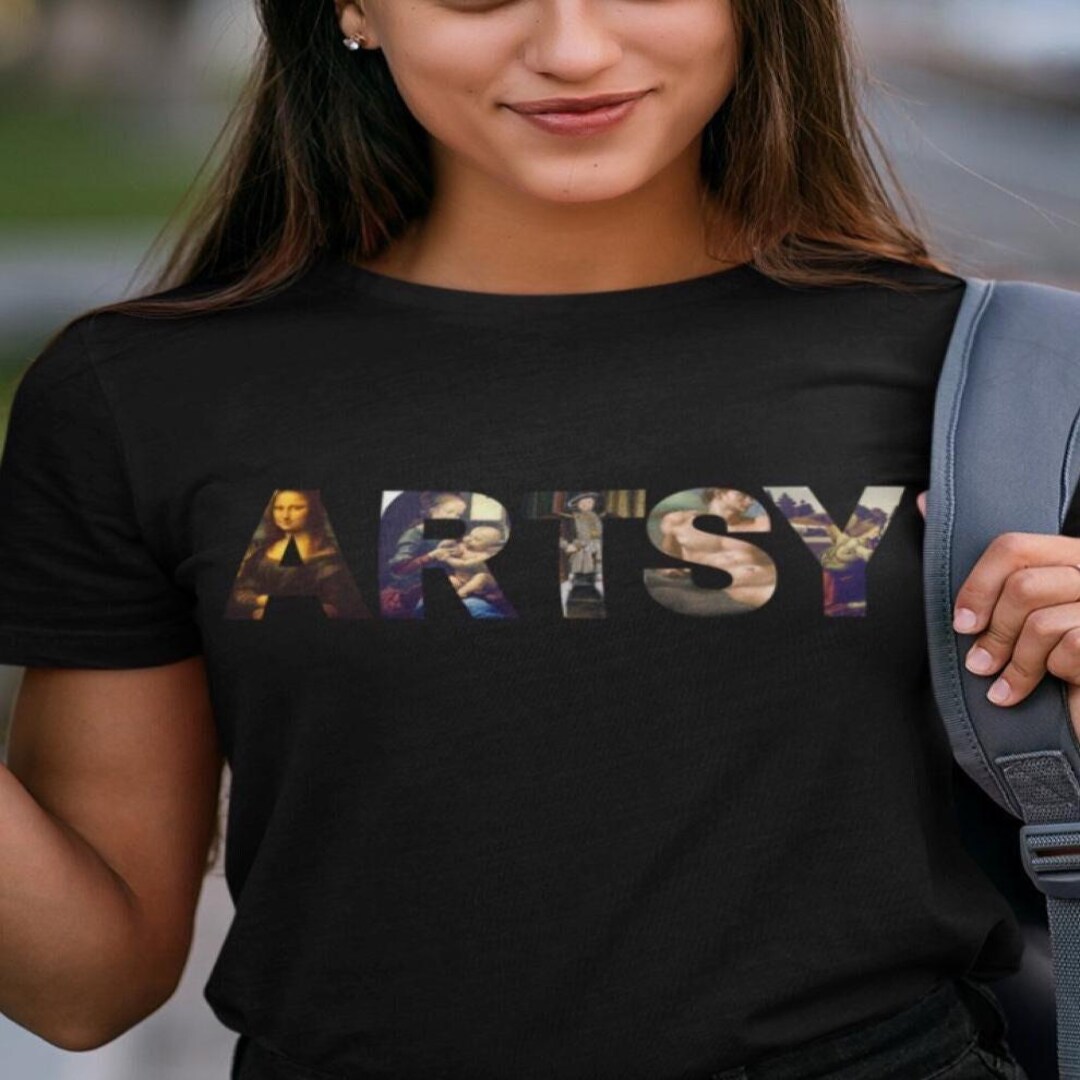 Artsy. Art Lovers. Famous Old Paintings. Black Short-sleeve Unisex T ...