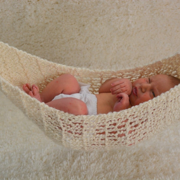 Handmade Baby Hammock Light Pink/Cream Colored