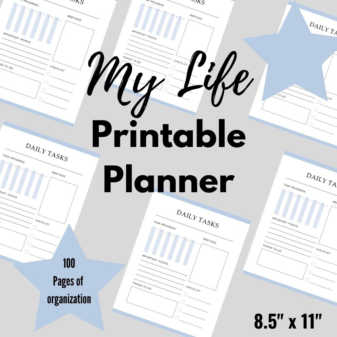 My Life Printable Planner / Habit Tracker/ Gratitude Journal / - Etsy