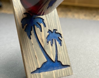 2 Palm Tree Wine Bottle Holder