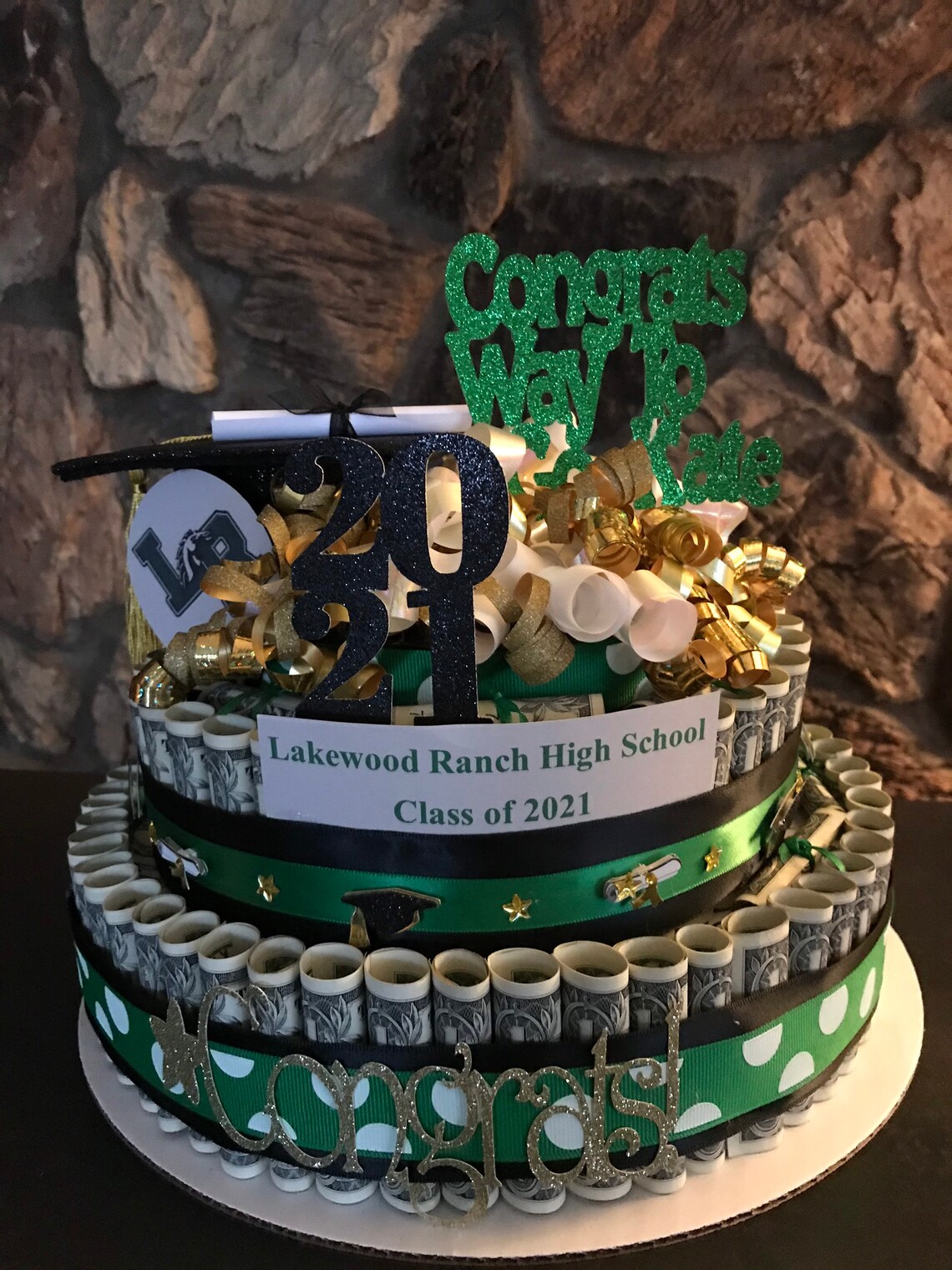 Money Cake Graduation Birthday Engagement Wedding Customized | Etsy