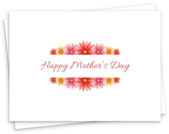 Mother's Day Card, Floral Mother's Day Card, Happy Mother's Day Card, Simple Mother's Day Card, Cards for Mom