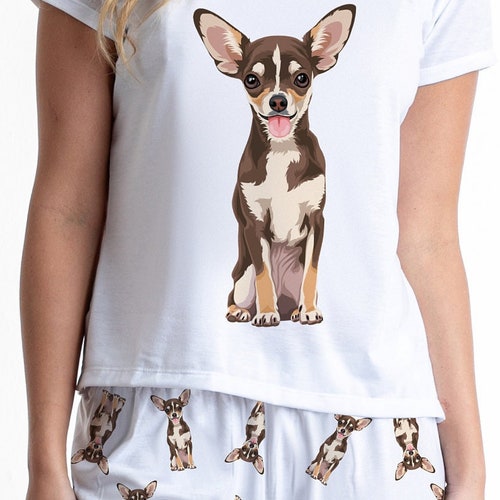 Dog Chihuahua Pajama Set With Pants for Women Chihuahua - Etsy