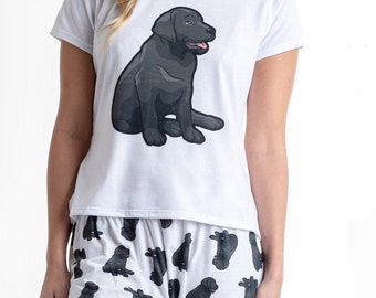 Dog Black Labrador Pajama Set With 
