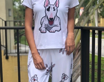 Bull terrier pajamas | Etsy
