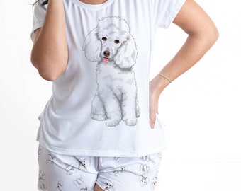 Carino Cani Blu Cucciolo Pigiama Shorts per Uomo Pantaloni Pigiama Uomo Pigiama Lounge S, Multicolore, XXL
