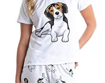 CafePress Beagle Puppy Womens Novelty Cotton Pajama Set Comfortable PJ Sleepwear
