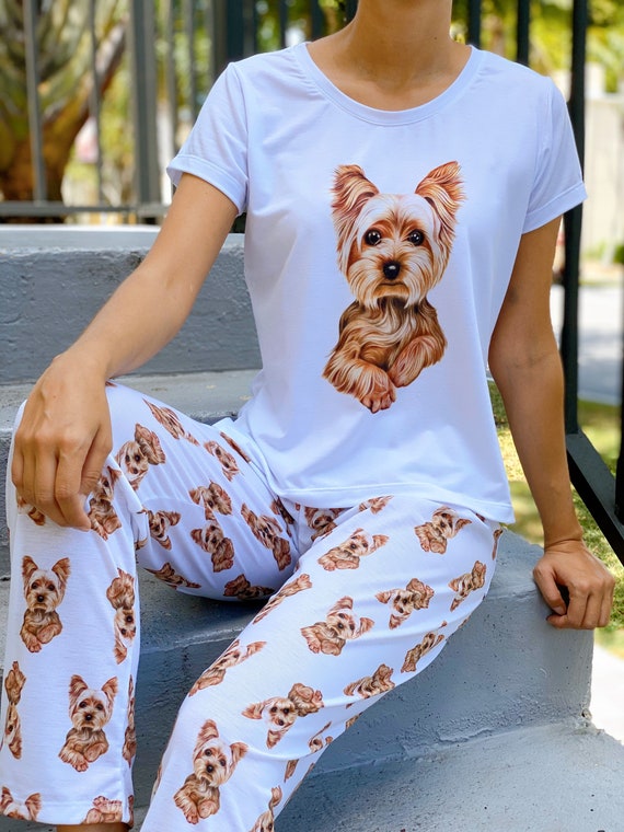 Yorkie pajamas for adults Clearance