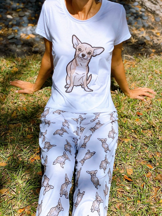 Chihuahua pijama set con pantalones mujer Etsy España