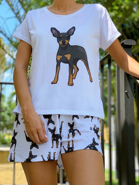 2 Piece Doberman PJ Set - Brown Doberman 2 Piece Doberman PJ Set - Brown Doberman