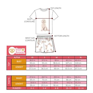 Röd tax Wiener pyjamasset med shorts för kvinnor, pyjamas för kvinnor, varmkorvpyjamas, taxpyjamas juldag, hundpyjamasset för henne bild 3
