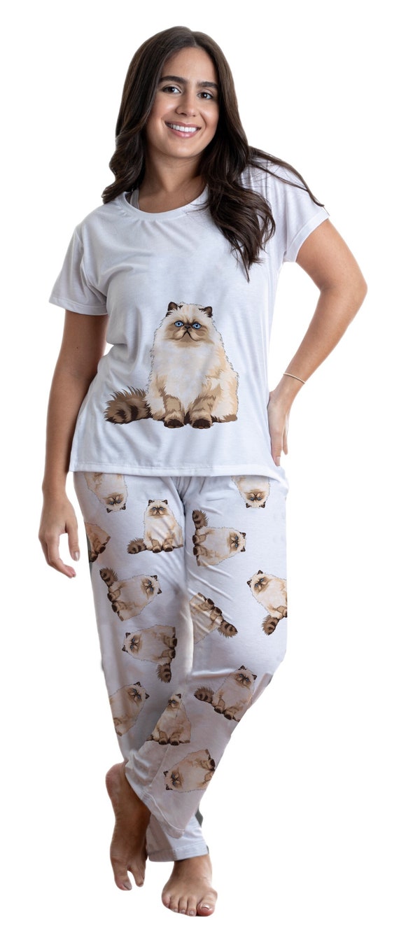 FurOfLove Persian Cat Pajama Set with Pants