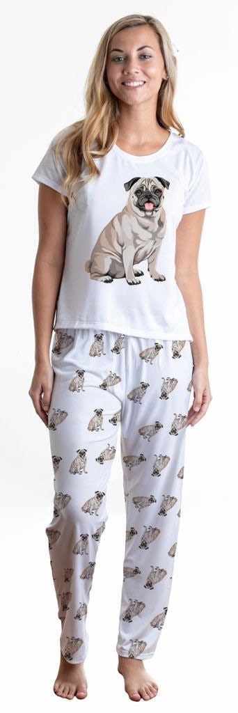 Dog Pug Pajama Set With Pants for Women Pug Lover Matching Pj Set My Pug Dog Obsessed Outfit Soft and Comfy Outfit Under 30 Christmas Etsy Norway
